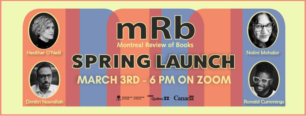 mRb Spring 2022 Issue Launch Montreal Review of Books